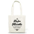 The Type Rider, our graphic type tote, natural colour premium Australian Cotton